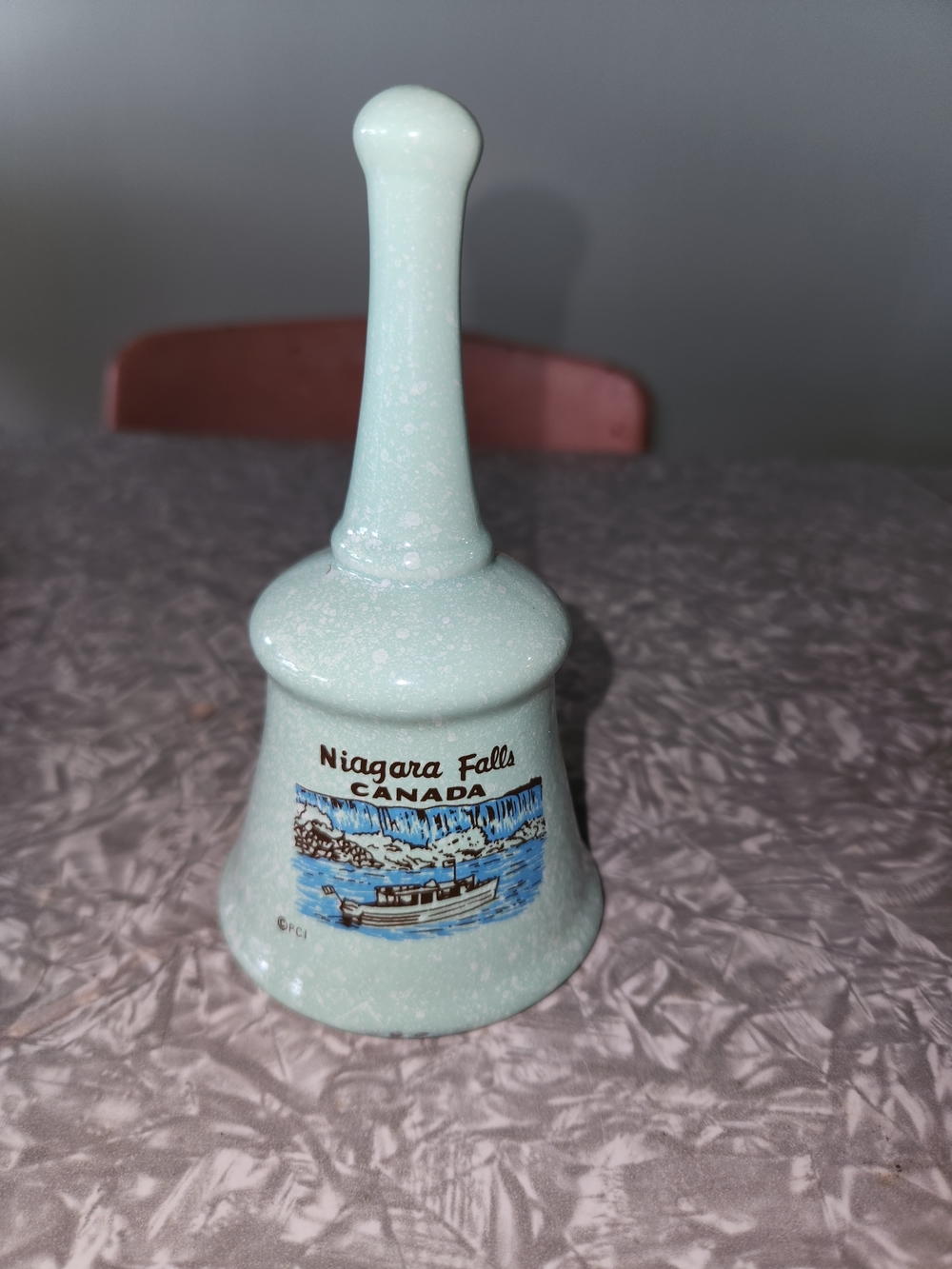 Niagara Falls Canada Mint Green Souvenir Bell